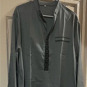 Men's Gray Kurta